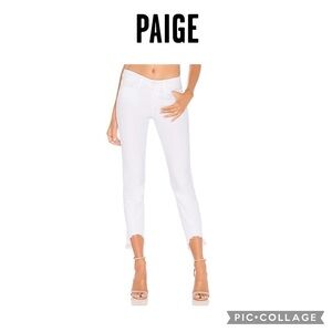 Paige Verdugo white Crop Jeans